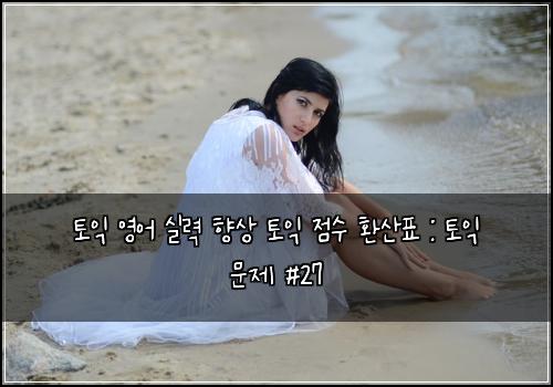 토익 영어 실력 향상 토익 점수 환산표 : 토익 문제 #27
