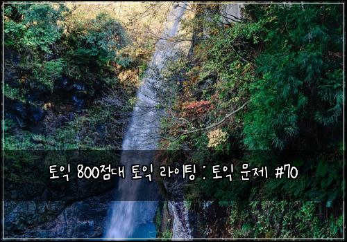 토익 800점대 토익 라이팅 : 토익 문제 #70