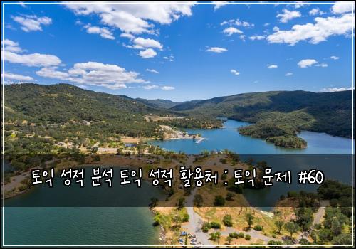 토익 성적 분석 토익 성적 활용처 : 토익 문제 #60