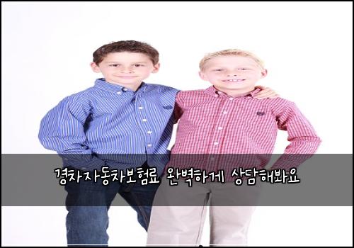 경차자동차보험료 완벽하게 상담해봐요