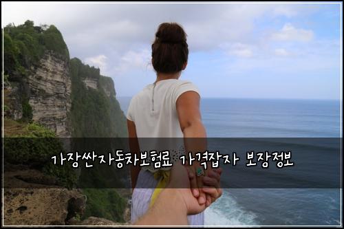 가장싼자동차보험료 가격잡자 보장정보