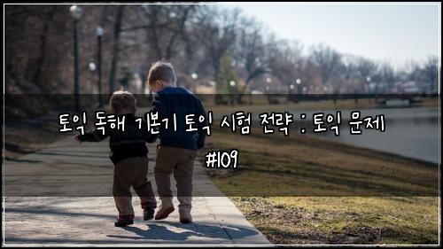 토익 독해 기본기 토익 시험 전략 : 토익 문제 #109