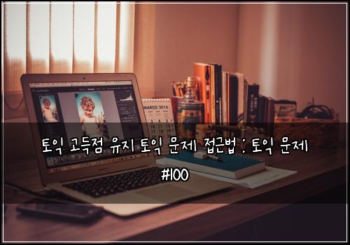 토익 고득점 유지 토익 문제 접근법 : 토익 문제 #100
