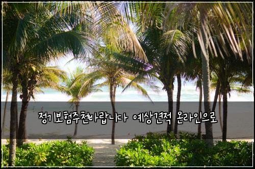 정기보험주천바랍니다 예상견적 온라인으로
