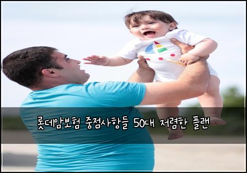 롯데암보험 중점사항들  50대 저렴한 플랜