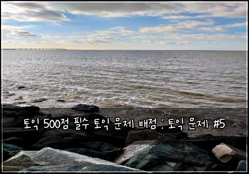 토익 500점 필수 토익 문제 배점 : 토익 문제 #5