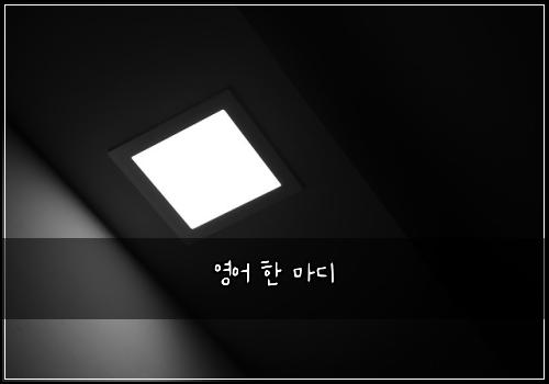 영어 한 마디