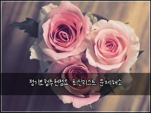 정기보험추천점요 최신리스트 문제해소