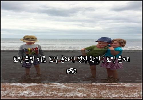 토익 문법 기초 토익 온라인 성적 확인 : 토익 문제 #50