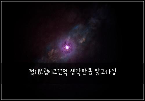 정기보험비교견적 생각만큼 알고가입