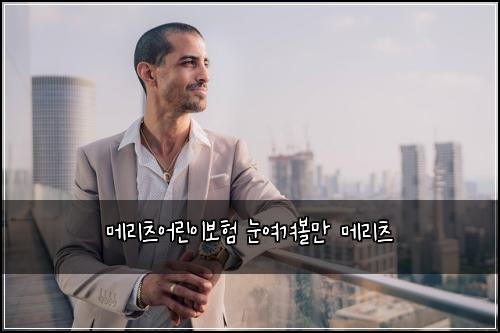 메리츠어린이보험 눈여겨볼만  메리츠