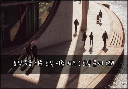 토익 등급 기준 토익 시험 체크 : 토익 문제 #59