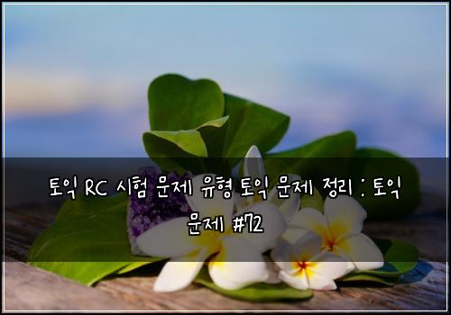 토익 RC 시험 문제 유형 토익 문제 정리 : 토익 문제 #72