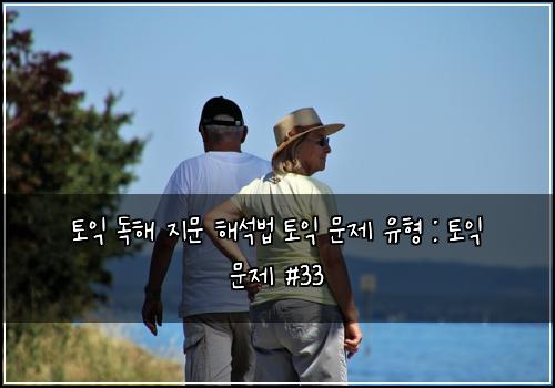 토익 독해 지문 해석법 토익 문제 유형 : 토익 문제 #33