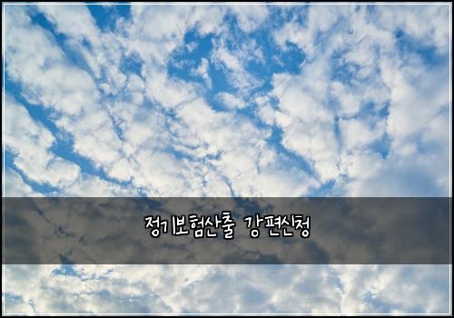 정기보험산출 강편신청