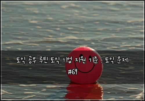 토익 공부 루틴 토익 기업 지원 기준 : 토익 문제 #69