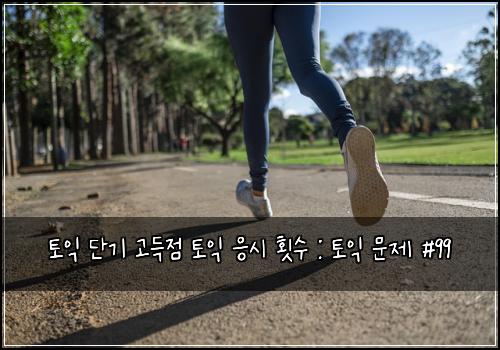 토익 단기 고득점 토익 응시 횟수 : 토익 문제 #99